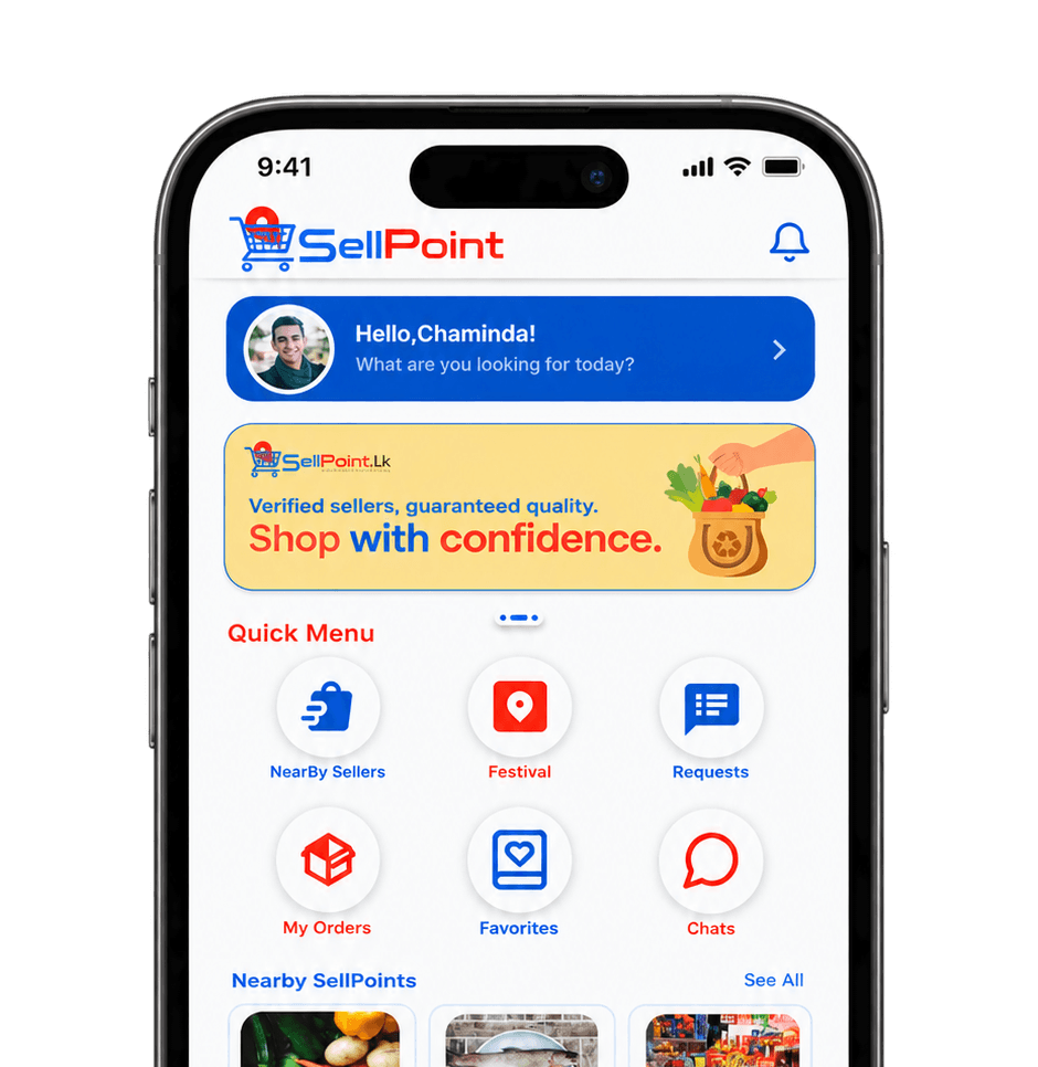 SellPoint mobile app interface